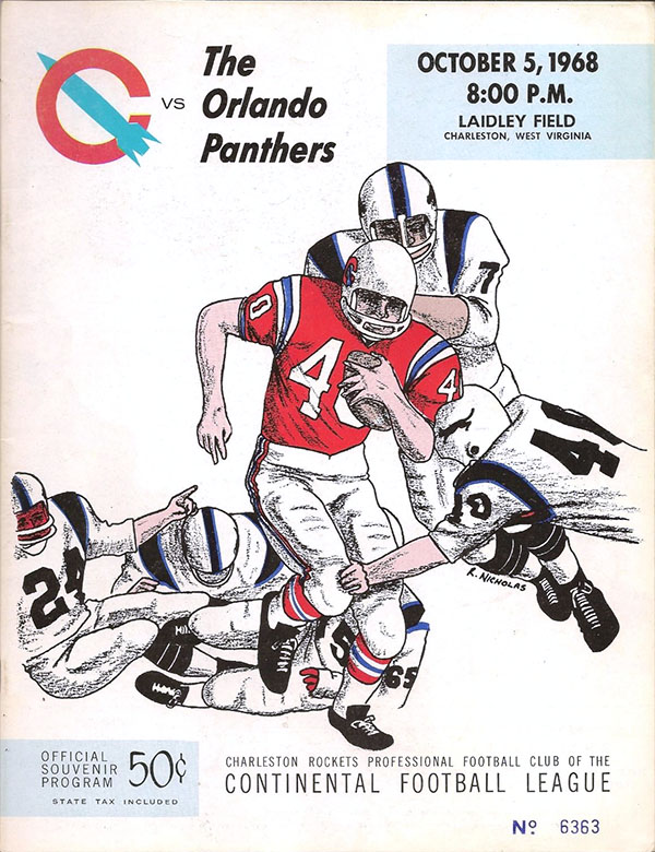 CoFL Game Program: Charleston Rockets vs. Orlando Panthers (October 5, 1968)