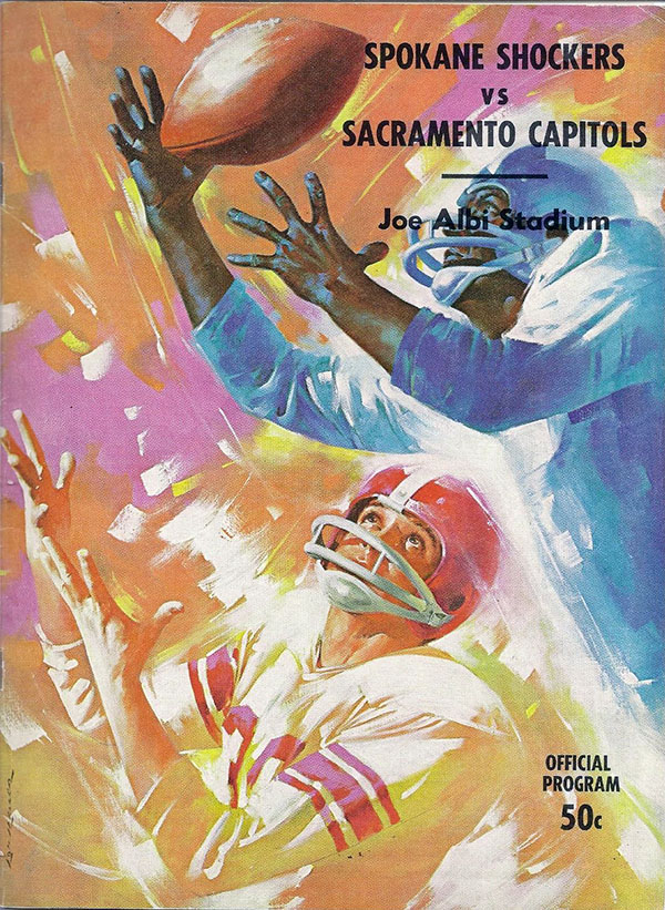 CoFL Game Program: Spokane Shockers vs. Sacramento Capitols (October 6, 1968)