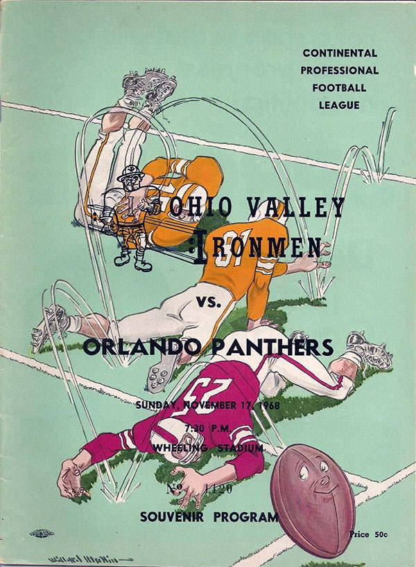 CoFL Game Program: Ohio Valley Ironmen vs. Orlando Panthers (November 17, 1968)