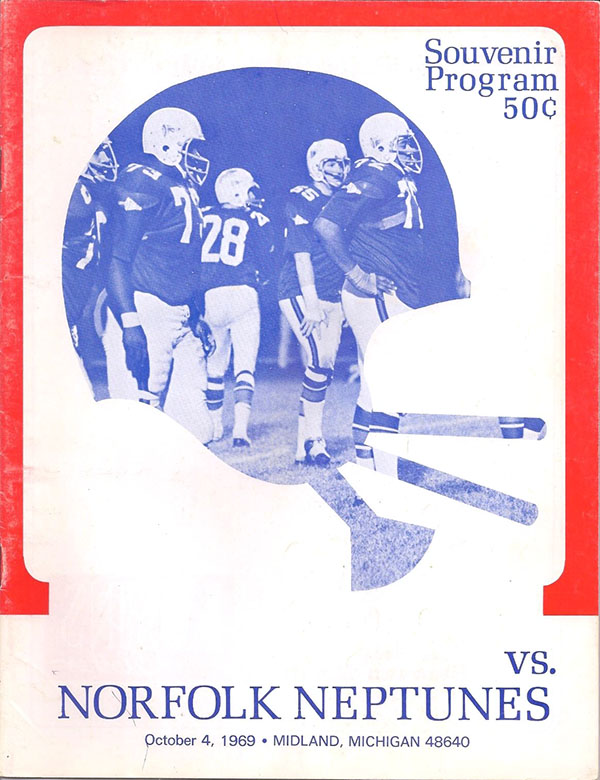 CoFL Game Program: Norfolk Neptunes vs. Tri-City Apollos (October 4, 1969)