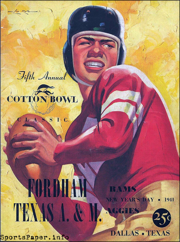 NCAA Bowl Game Program: 1941 Cotton Bowl (Fordham Rams vs. Texas A&M Aggies)