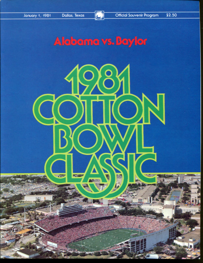 NCAA Bowl Game Program: 1981 Cotton Bowl