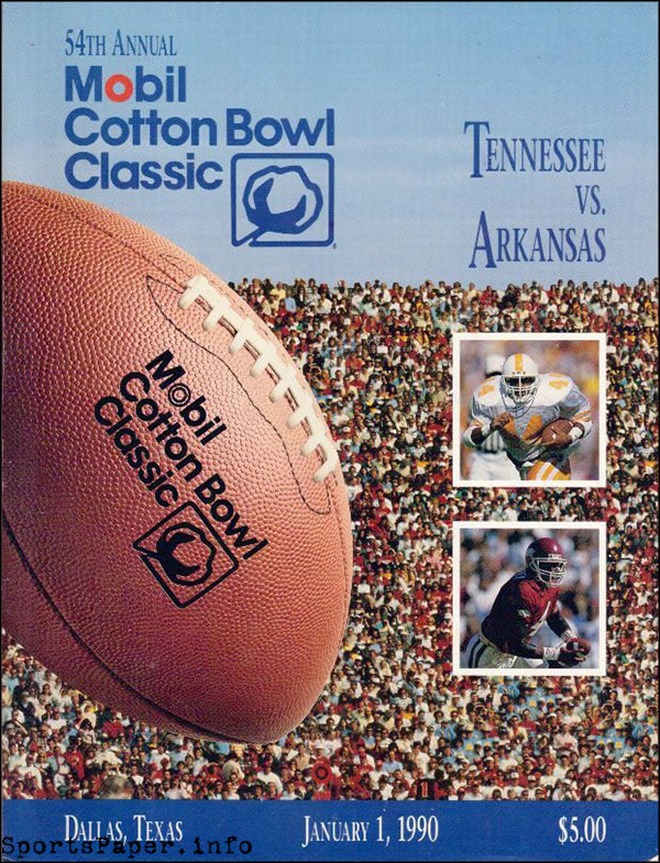 NCAA Bowl Game Program: 1990 Cotton Bowl