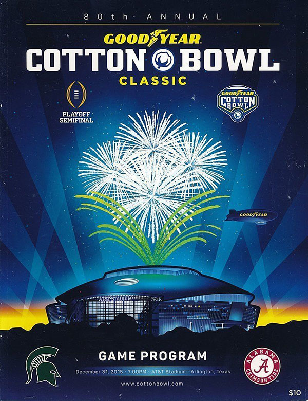 NCAA Bowl Game Program: 2015 Cotton Bowl (Alabama Crimson Tide vs. Michigan State Spartans)