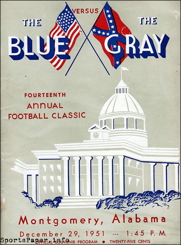 NCAA Bowl Game Program: 1951 Blue-Gray Classic