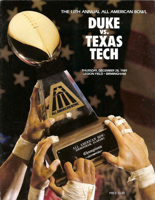 NCAA Bowl Game Program: 1989 All-American Bowl