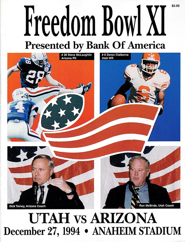 NCAA Bowl Game Program: 1994 Freedom Bowl (Utah Utes vs. Arizona Wildcats)