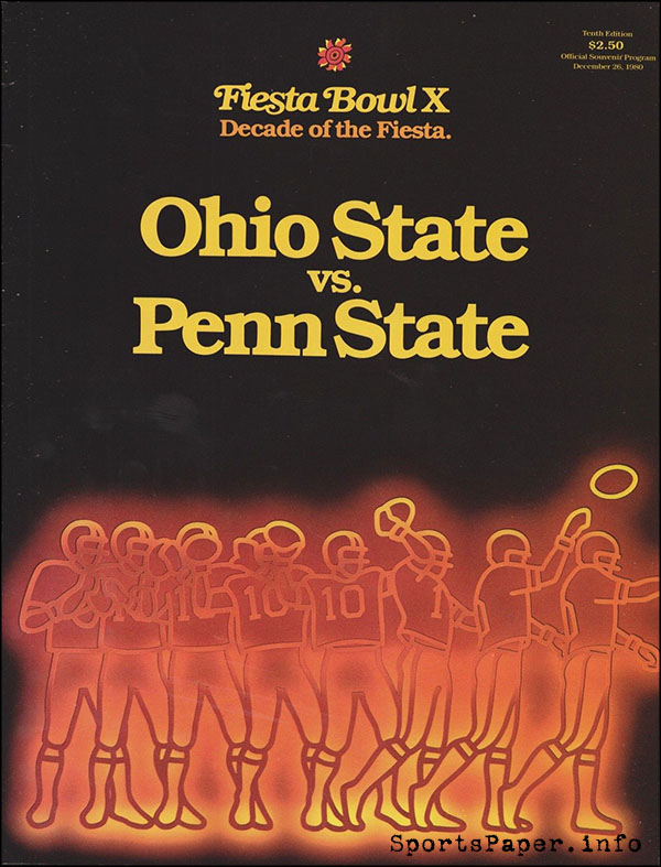 NCAA Bowl Game Program: 1980 Fiesta Bowl (Penn State Nittany Lions vs. Ohio State Buckeyes)