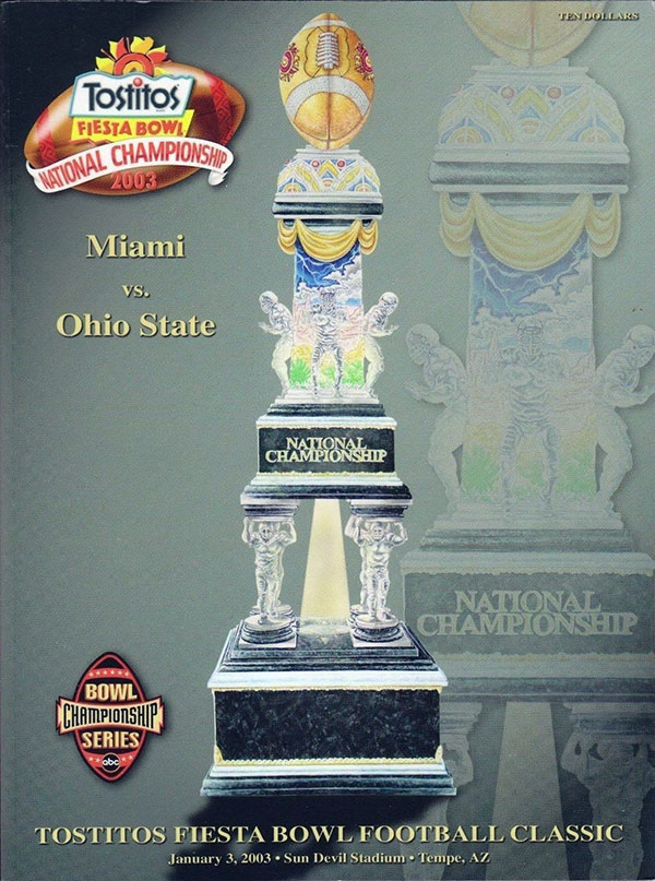 NCAA Bowl Game Program: 2003 Fiesta Bowl