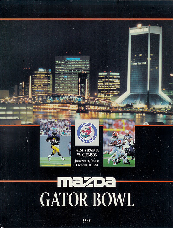 NCAA Bowl Game Program: 1989 Gator Bowl (Clemson Tigers vs. West Virginia Mountaineers)