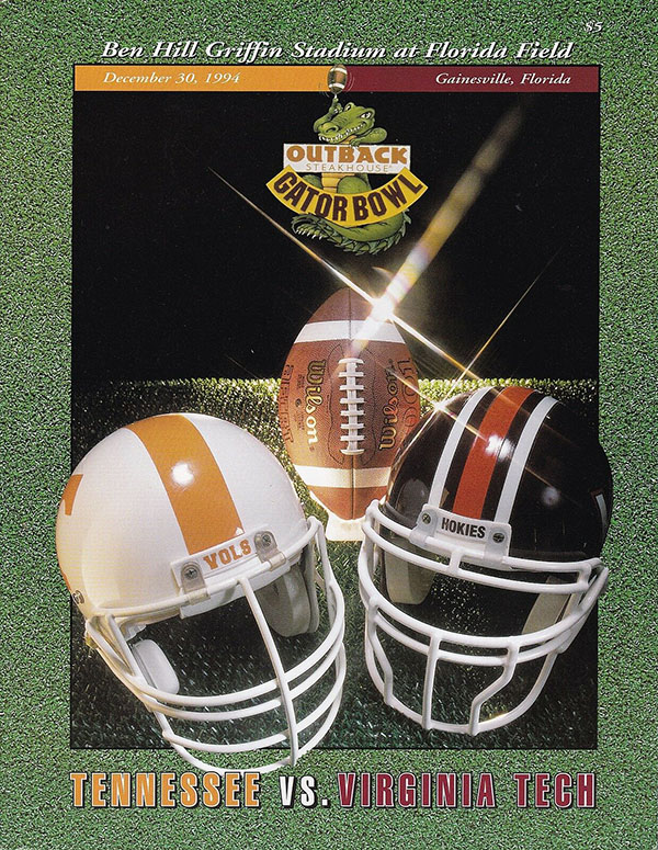 NCAA Bowl Game Program: 1994 Gator Bowl (Tennessee Volunteers vs. Virginia Tech Hokies)