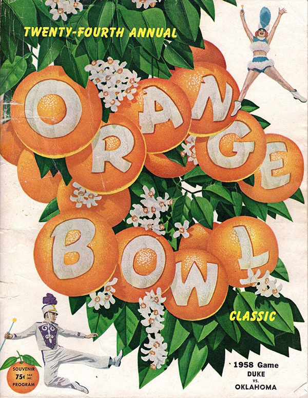 NCAA Bowl Game Program: 1958 Orange Bowl