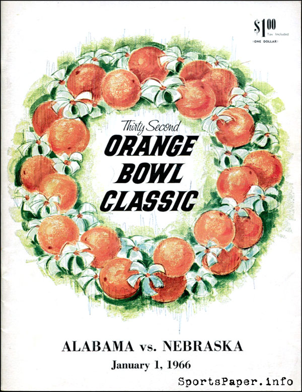 NCAA Bowl Game Program: 1966 Orange Bowl