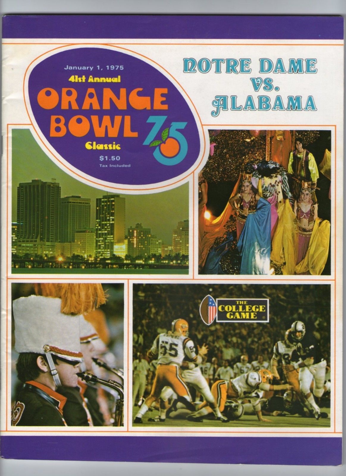 NCAA Bowl Game Program: 1975 Orange Bowl