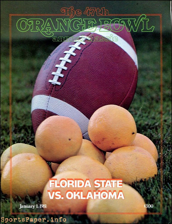 NCAA Bowl Game Program: 1981 Orange Bowl