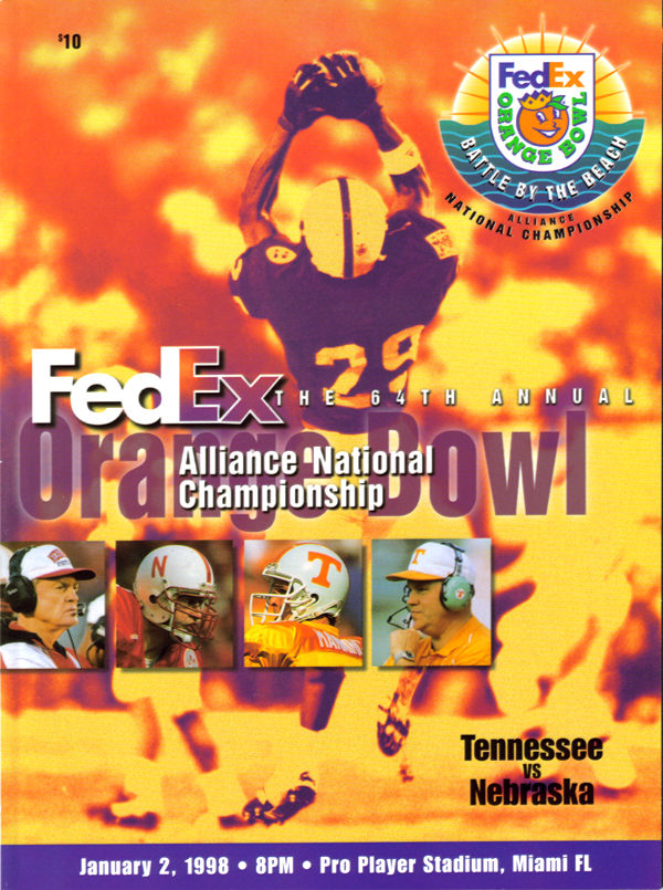 NCAA Bowl Game Program: 1998 Orange Bowl