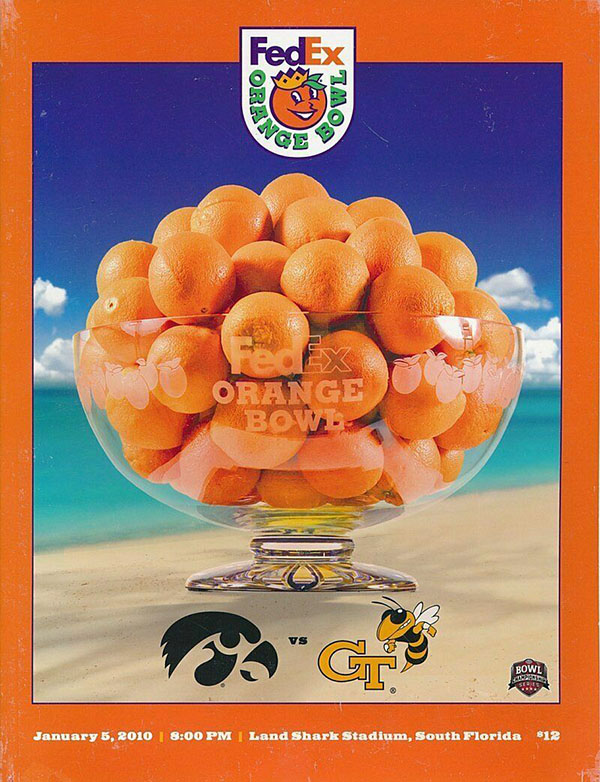 NCAA Bowl Game Program: 2010 Orange Bowl (Iowa Hawkeyes vs. Georgia Tech Yellow Jackets)