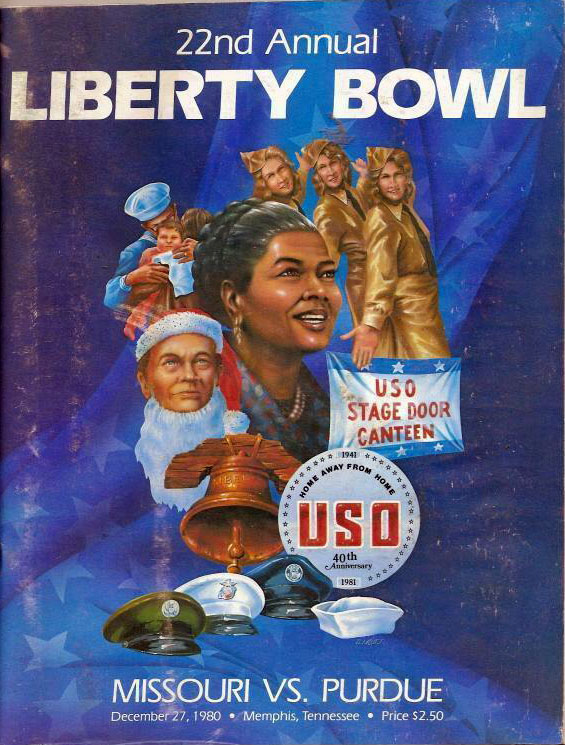 NCAA Bowl Game Program: 1980 Liberty Bowl (Purdue Boilermakers vs. Missouri Tigers)