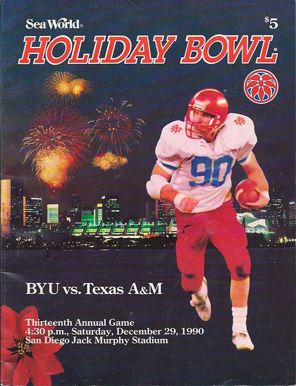 NCAA Bowl Game Program: 1990 Holiday Bowl (BYU Cougars vs. Texas A&M Aggies)