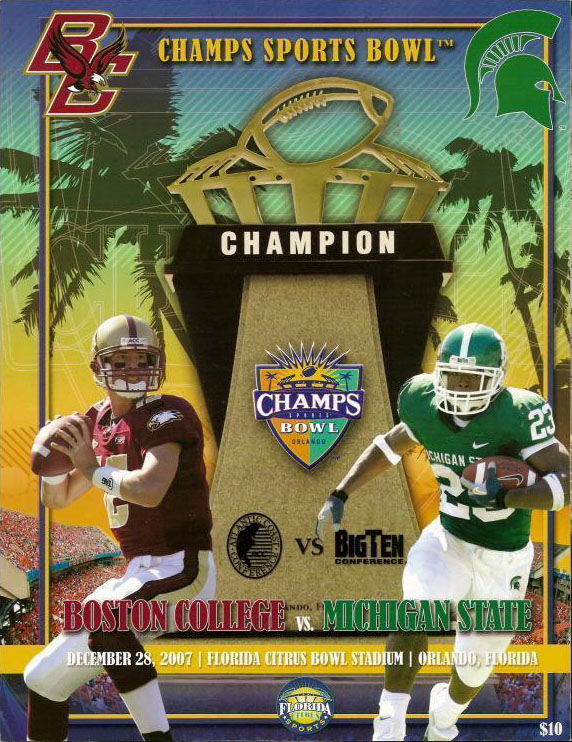 NCAA Bowl Game Program: 2007 Champs Sports Bowl (Boston College Eagles vs. Michigan State Spartans)