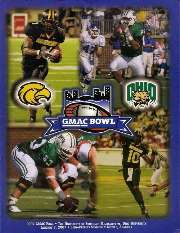 NCAA Bowl Game Program: 2007 GMAC Bowl (Ohio Bobcats vs. Southern Miss Golden Eagles)