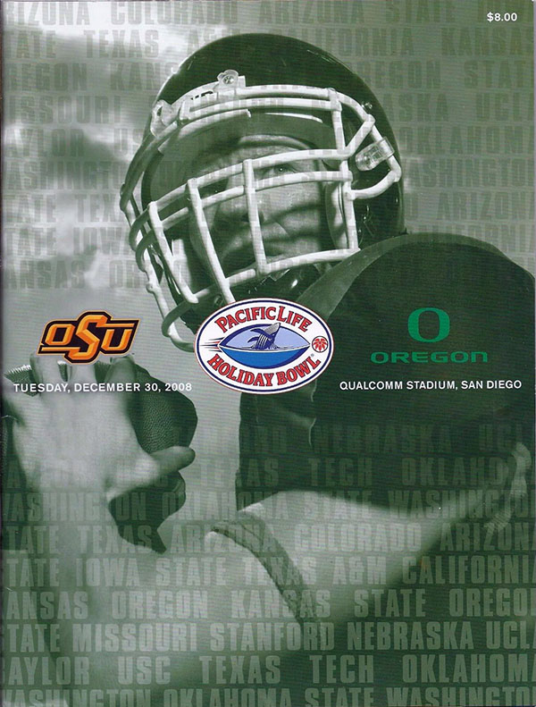 NCAA Bowl Game Program: 2008 Holiday Bowl (Oregon Ducks vs. Oklahoma State Cowboys)