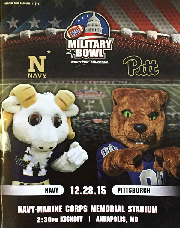 NCAA Bowl Game Program: 2015 Military Bowl (Navy Midshipmen vs. Pittsburgh Panthers)