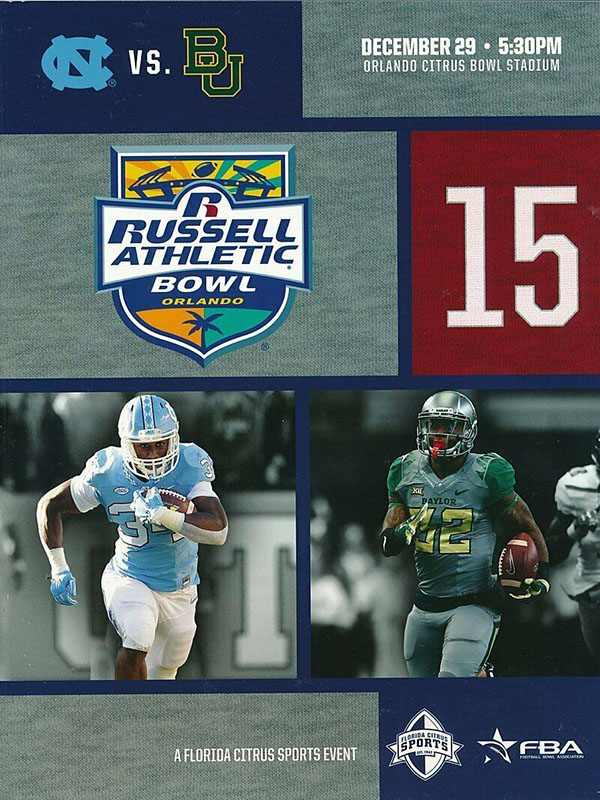 NCAA Bowl Game Program: 2015 Russell Athletic Bowl (North Carolina Tar Heels vs. Baylor Bears)