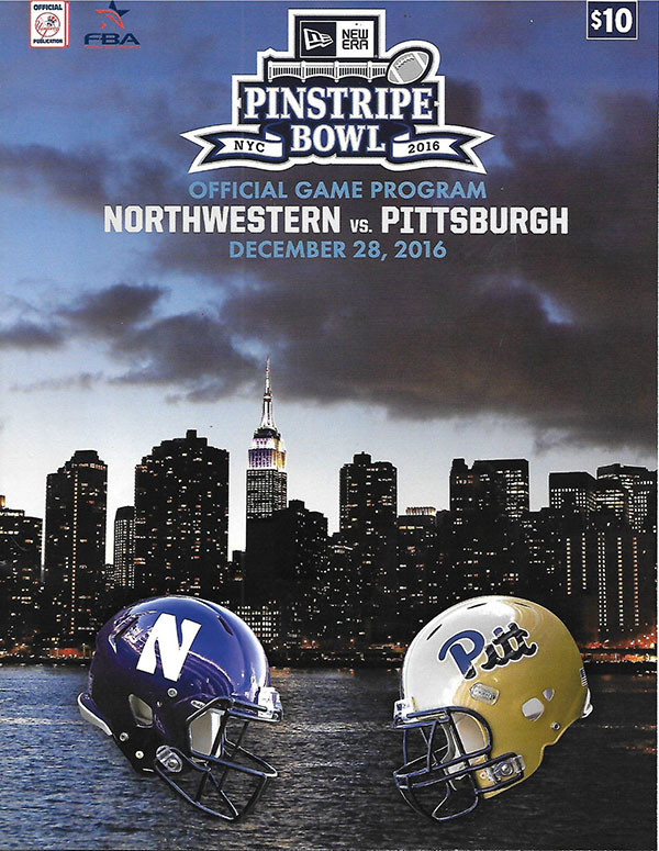 NCAA Bowl Game Program: 2016 Pinstripe Bowl (Pittsburgh Panthers vs. Northwestern Wildcats)