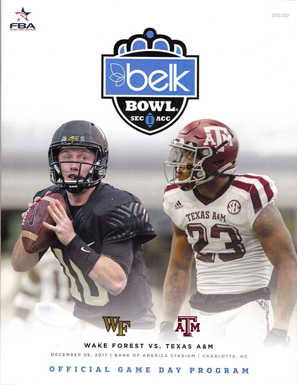 NCAA Bowl Game Program: 2017 Belk Bowl