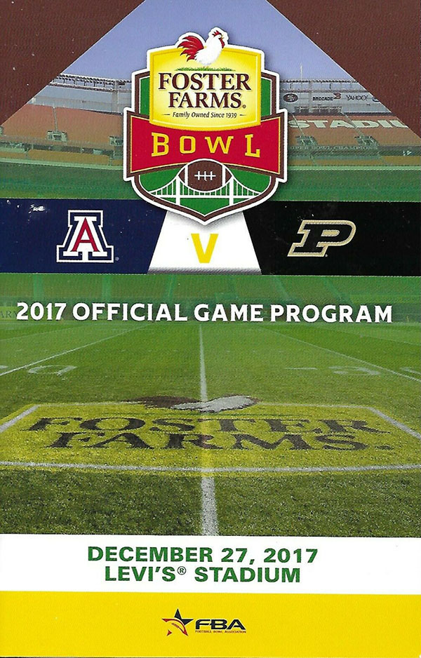 NCAA Bowl Game Program: 2017 Foster Farms Bowl (Arizona Wildcats vs. Purdue Boilermakers)