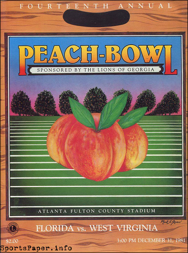 NCAA Bowl Game Program: 1981 Peach Bowl