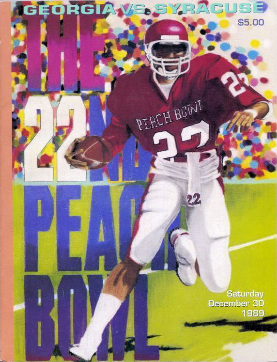 NCAA Bowl Game Program: 1989 Peach Bowl (Syracuse Orangemen vs. Georgia Bulldogs)