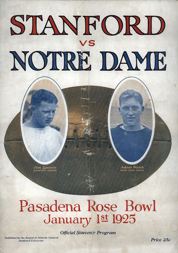 NCAA Bowl Game Program: 1925 Rose Bowl