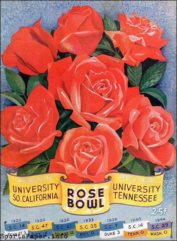 NCAA Bowl Game Program: 1945 Rose Bowl