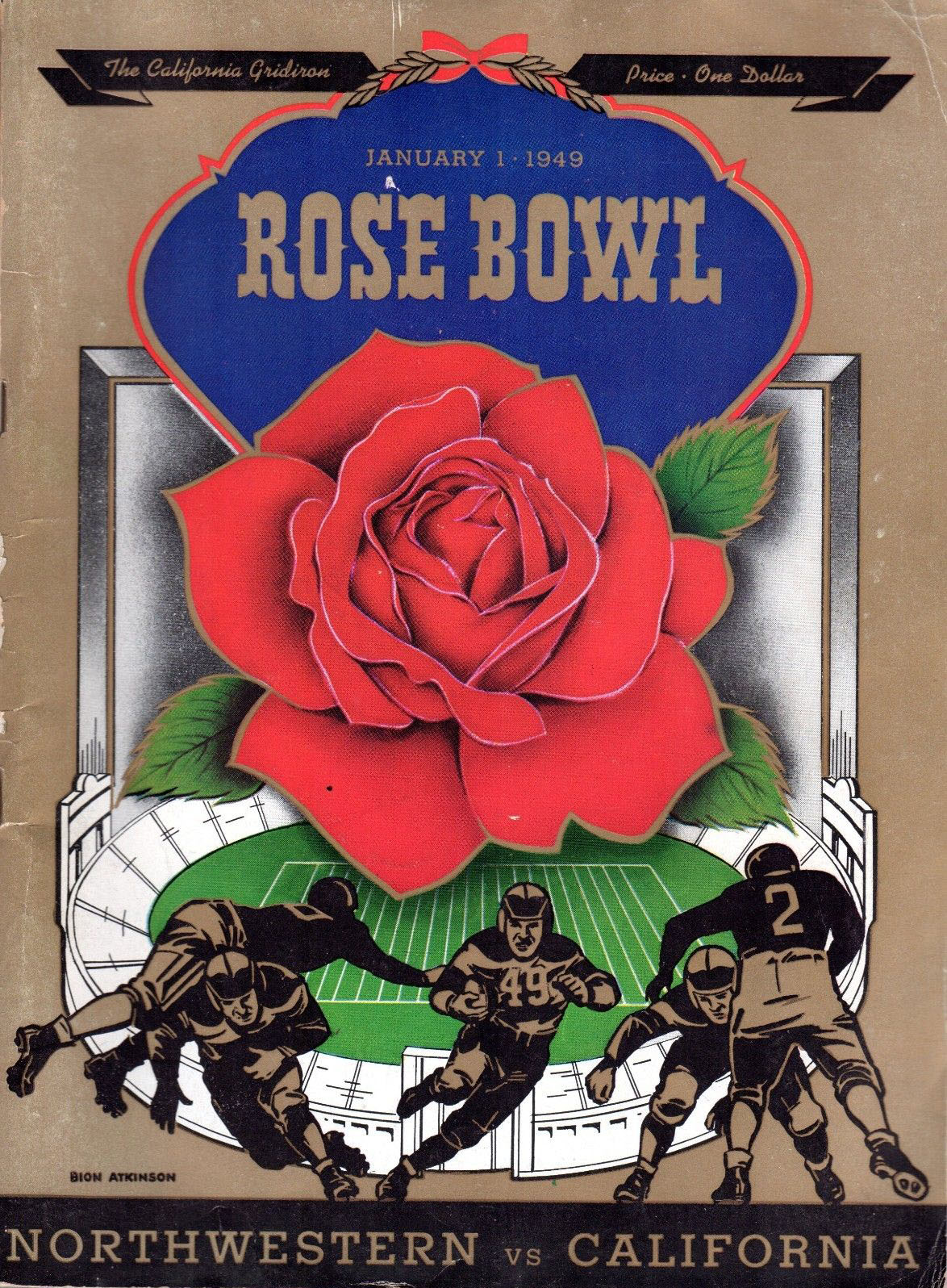 NCAA Bowl Game Program: 1949 Rose Bowl