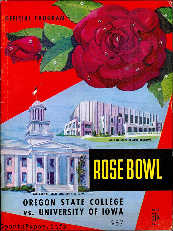 NCAA Bowl Game Program: 1957 Rose Bowl