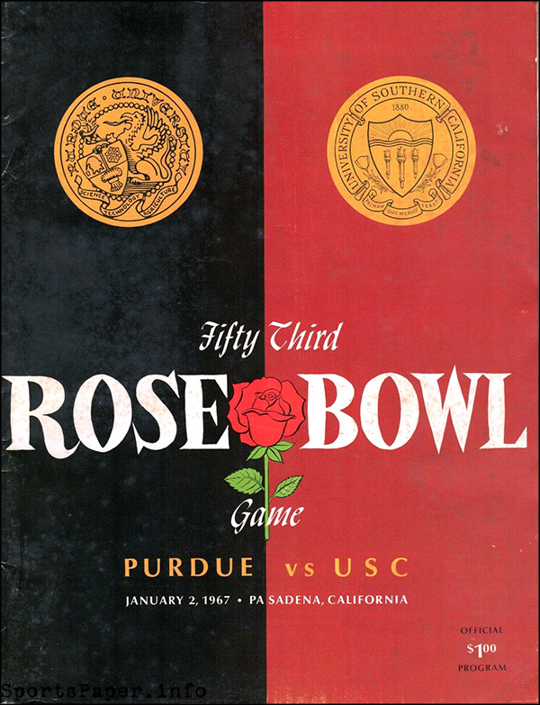 NCAA Bowl Game Program: 1967 Rose Bowl