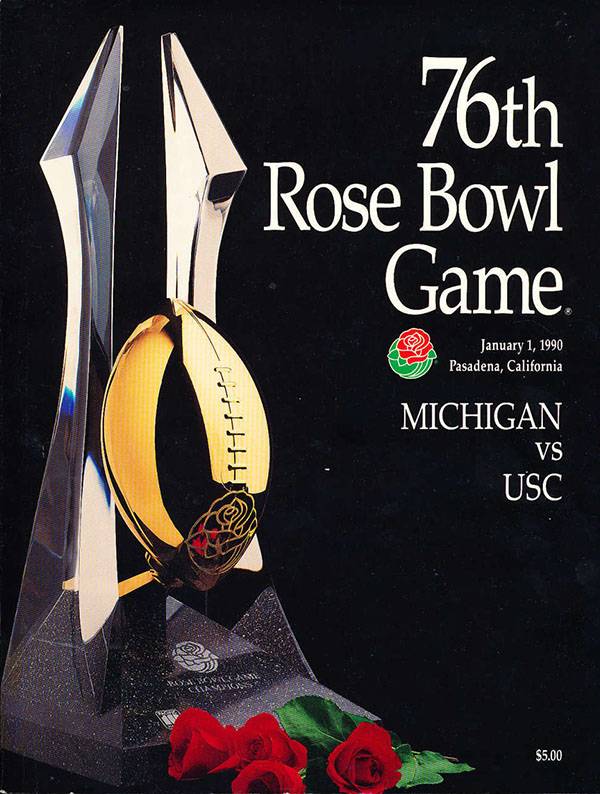 NCAA Bowl Game Program: 1990 Rose Bowl