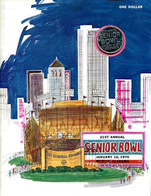 NCAA Bowl Game Program: 1970 Senior Bowl