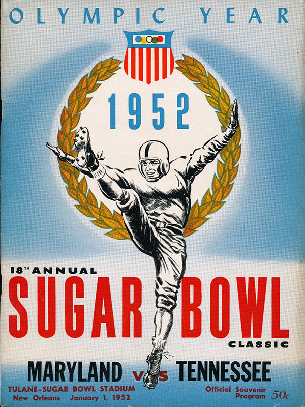 NCAA Bowl Game Program: 1952 Sugar Bowl (Maryland Terrapins vs. Tennessee Volunteers)