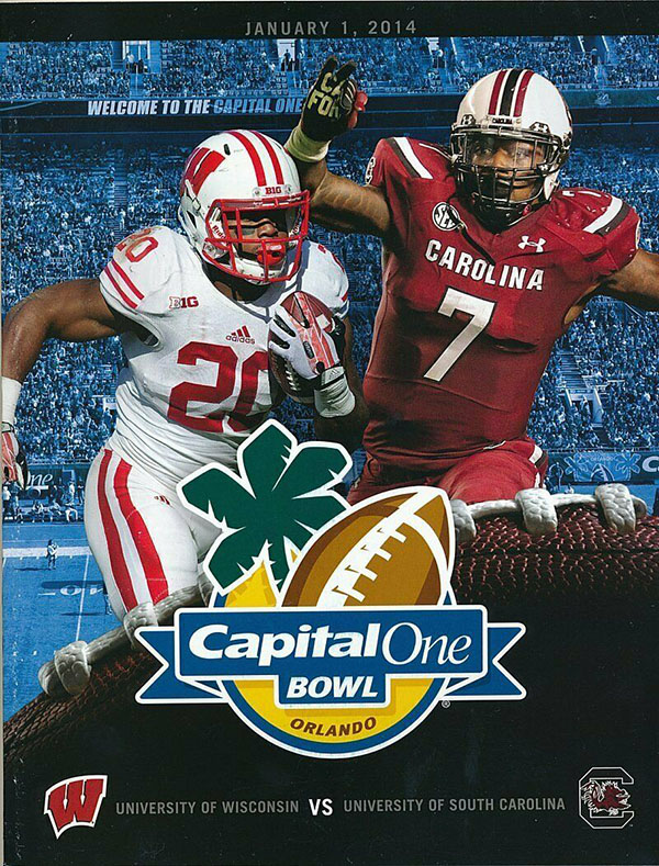 NCAA Bowl Game Program: 2014 Capital One Bowl (Wisconsin Badgers vs. South Carolina Gamecocks)