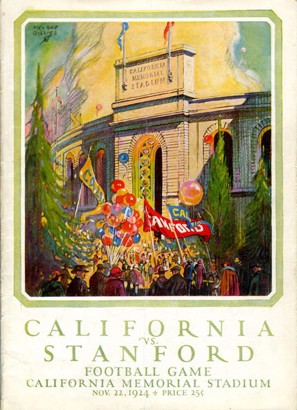 College Football Program: California Golden Bears vs. Stanford Indians (November 22, 1924)