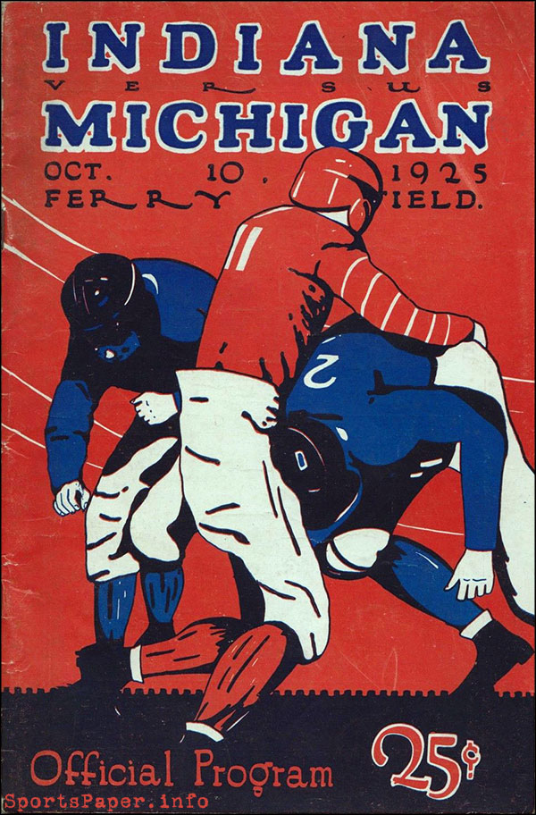 College Football Program: Michigan Wolverines vs. Indiana Hoosiers (October 10, 1925)