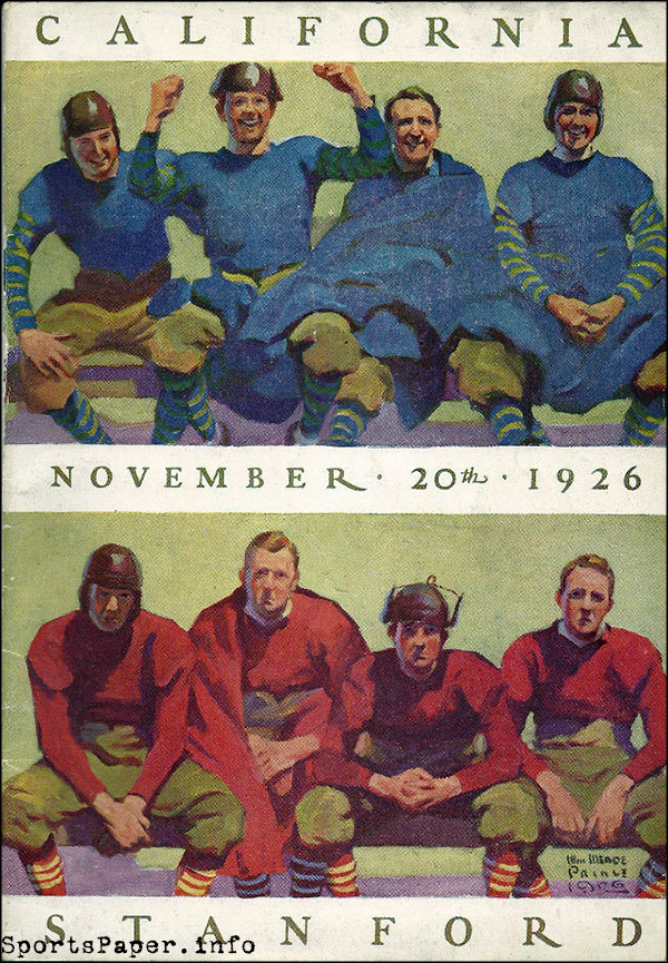 College Football Program: California Golden Bears vs. Stanford Indians (November 20, 1926)