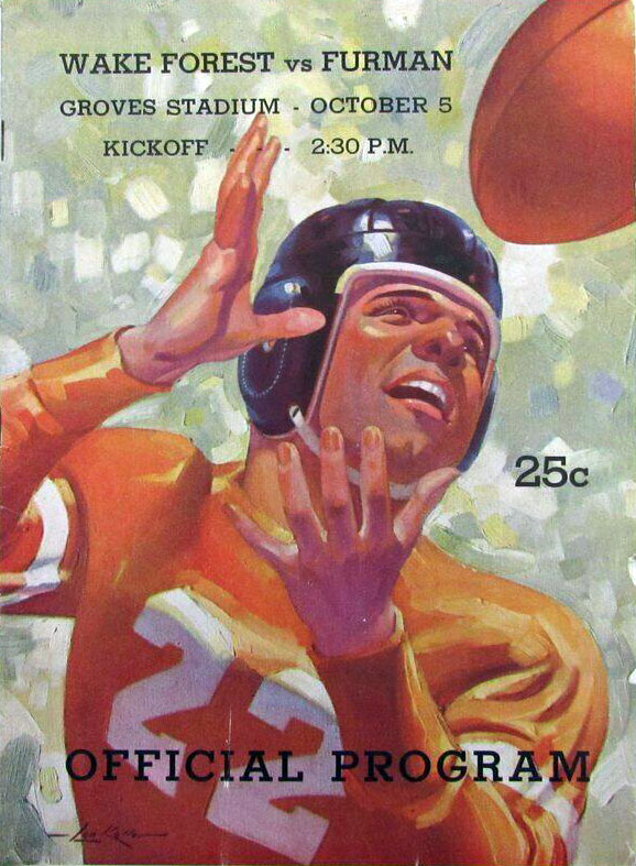 College Football Program: Wake Forest Demon Deacons vs. Furman Paladins (October 5, 1940)