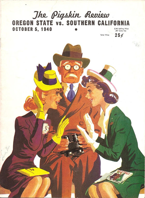 College Football Program: USC Trojans vs. Oregon State Beavers (October 5, 1940)