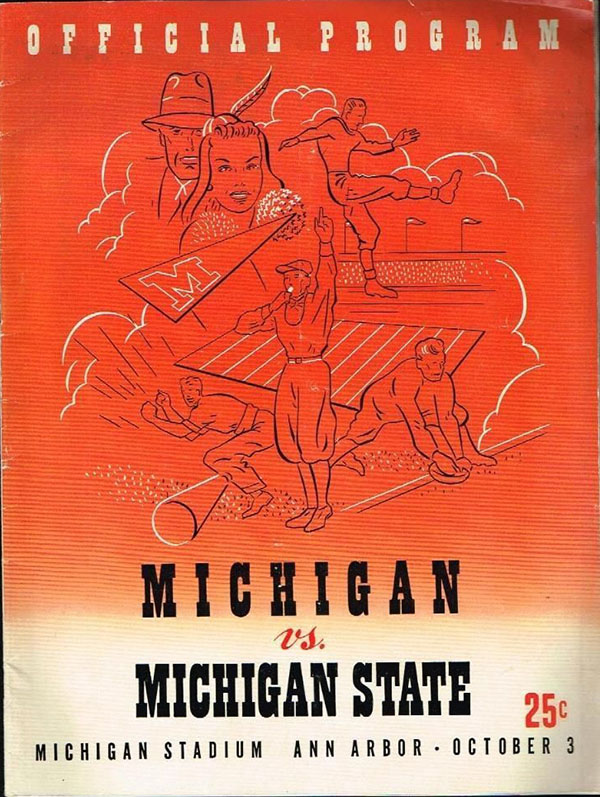 College Football Program: Michigan Wolverines vs. Michigan State Spartans (October 3, 1942)