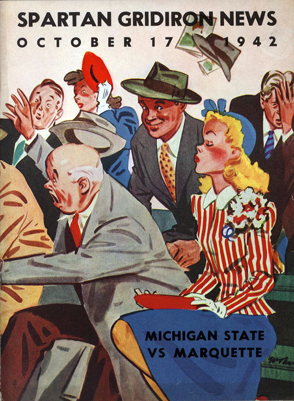 College Football Program: Michigan State Spartans vs. Marquette Hilltoppers (October 17, 1942)