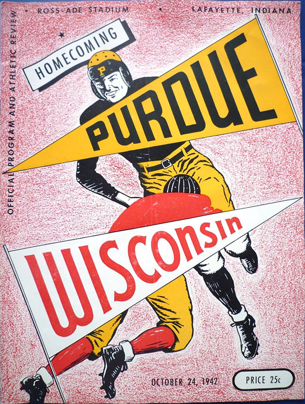 College Football Program: Purdue Boilermakers vs. Wisconsin Badgers (October 24, 1942)